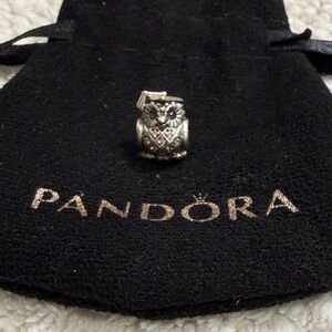 Pandora Graduate Owl Charm with Blue rhinestones Accents
